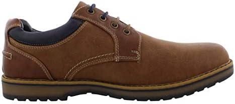 IZOD Jensen Brown Engineered Leather Mens Casual Shoes with Comfortable Memory Foam, Laces, Dark Taupe, 10 M US | Image 2