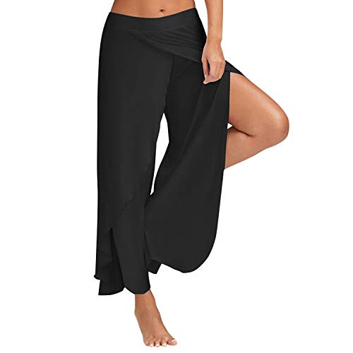 LAEMILIA Damen Harem Hippie mit Schlitz Yogahosen Sport Pumphose Marlene...