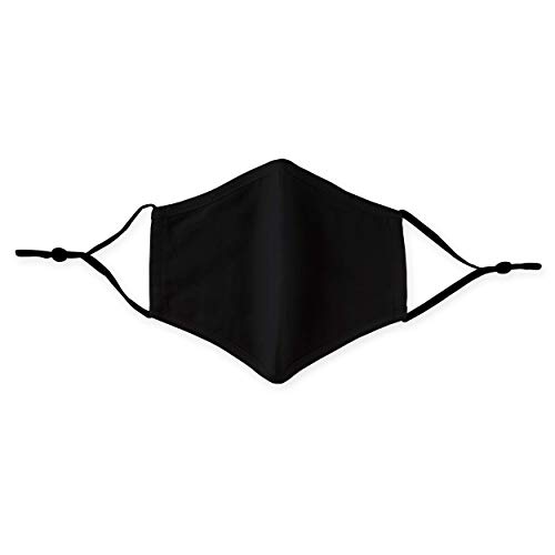 Weddingstar 3-Ply Adult Washable Cloth Face Mask Reusable and Adjustable with Filter Pocket - Black - Image 3