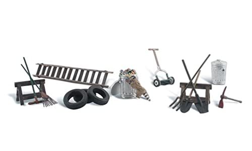 Woodland Scenics HO Scenic Accents Garden Treasures Mowers avec détails peints à la main ultra précis