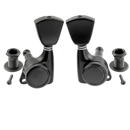 Musiclily Pro 3L+3R Guitar Locking Tuners 18:1 Ratio Lock String Tuning Key Pegs Machine Heads Replacement for LP SG Style Style Electric Folk or Acoustic Guitar - Image 4