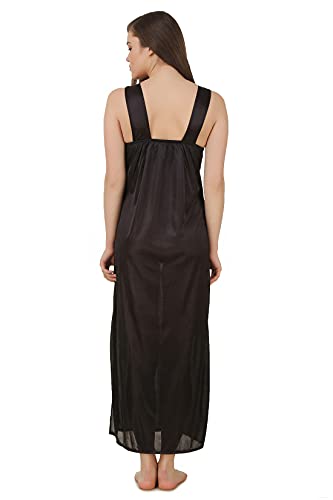 Image of Fasense Women's Satin Maxi Casual Regular Nightgown