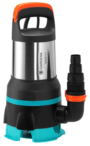 Gardena 09049-20 Klar-/Schmutzwasser-Tauchpumpe 19500 Aquasensor, Standard, small, bis zu 19.500 l/h - led-aquasensor