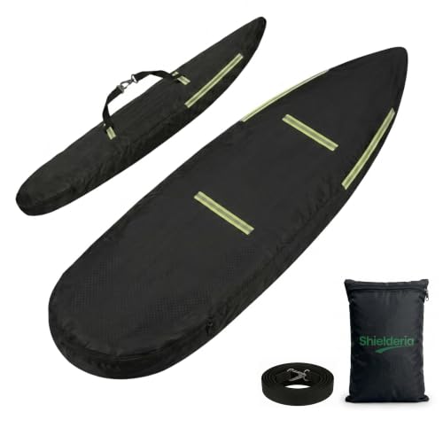 8-10 ft Kayak Cover Made of 600D Oxford Fabric with a Cotton Lining. Features a Full-Coverage Design Complete with Zippers and Fluorescent Straps.Suitable for Both Indoor and Outdoor Storage
