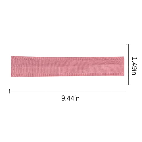 Image of Workout Headbands Non Slip Headband Sport Headbands Sweatbands Elastic Sport Hair Bands for Sports Travel Indoor Fitness Gym