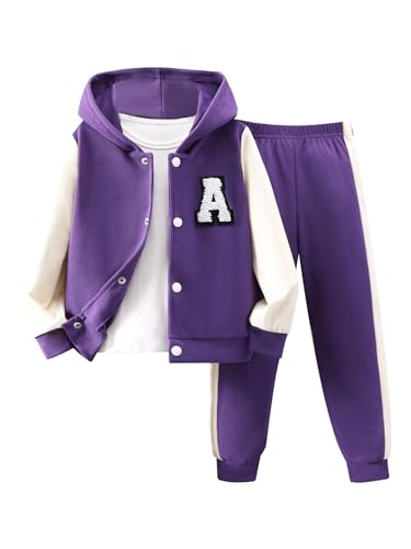 Toddler Kids Casual Hoodie Sweatsuit Tracksuit Set Hoodie Jogger Pants 2pcs Athletic Outfits
