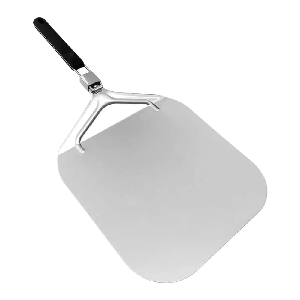 WANGSHAOWEI Pizza ​Paddle Stainless Steel Rectangular Pizza Shovel With Foldable Handle Perforated Paddle Non-Stick For Bread(3)