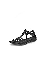 ECCO Women's Flash T-Strap Sandal, Black/Black, EU 41/US 10-10.5