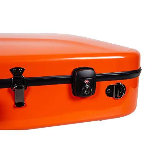Crossrock Fiberglas-Koffer mit TSA-Schloss 38,1-41,5 cm Viola, eine 4/4 Violine-Orange (CRF2020DVLOR)