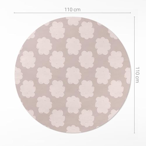 Tapis vinyle durable et élégant PVC au design de nuages peints