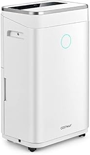 FANTASK Deshumidificador móvil 25/día, 3 modos, deshumidificador, con depósito de agua de 6,5 L, color blanco