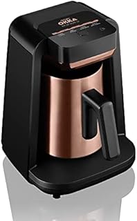 Arzum Okka Rich Automatic Turkish Coffee and Hot Beverage Maker, Velvetiser, Black/Copper