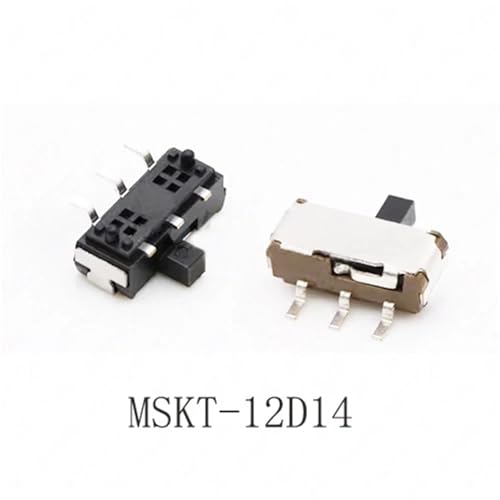 Interruptor deslizante de palanca MSKT-12D14 para montaje PCB de 2 posiciones DIP 2