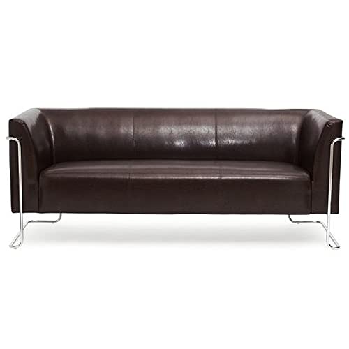 Preisvergleich Produktbild hjh OFFICE Lounge Sofa Curacao Kunstleder Braun