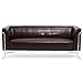 Produktbild hjh OFFICE Lounge Sofa Curacao Kunstleder Braun