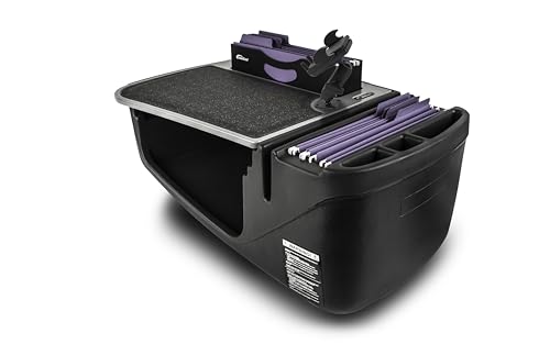 Image of AutoExec AE-FMEF-PM-GT Efficiency FileMaster Car Desk for Your Vehicle Workstation and Mobile Office, Grey with Phone Mount | Phone Mount, Vehicle Workstation, Mobile Office