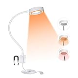 BEIGAON LED Reading Light/Book Light/Wall Mounted Reading Light with 3 Color Modes, 11.8' Flexible Arm, Lightweight, 3W Bedside Reading Lamp Wall Light for Bedroom, Living Room, Dorm, Adapter Included