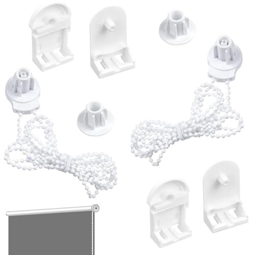 25mm Roller Blind Repair Kit - Includes Brackets Chains & Mounting Accessories for Easy DIY Window Shade Fixes