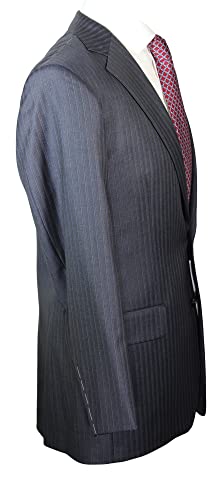 Brooks Brothers Madison Charcoal Navy Striped Suit Size 41 Reg2