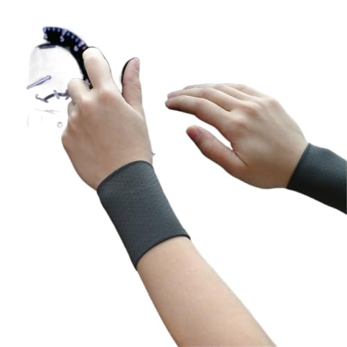 Muñequera de seda hielo elástica y fina para proteger la piel del sol y cubrir cicatrices, 2 uds