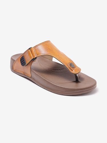 Image of WELCOME Soft Men's Slippers with Cushion FootBed for Adult | Comfortable & Light Weight | Stylish & Anti-Skid | Waterproof & Regular Flip Flops for Gents /Boys