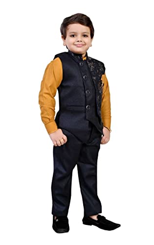 Image of ZOLARIO Stylish and Versatile 3 Piece Clothing Set Dress for Kids Boys, Coat, Pant and Shirt Set, Ideal for Wedding, Casual and Birthday.