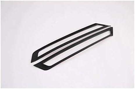 2Pcs Black Carbon Fiber Car Rear Fog Light Lamp Cover Trim Decorate Cover for Hyundai Sonata 2020 2021 2022 2023
