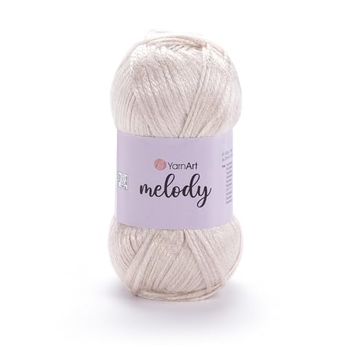 Image of YarnArt Melody Variegated Chainette - Metallic Sheen Fiber for Knitting, Crochet & Embroidery, 100g (3.5 oz) Skein, 230m (251 yd), Premium Blend of 70% Polyamide 21% Acrylic 9% Wool (895)