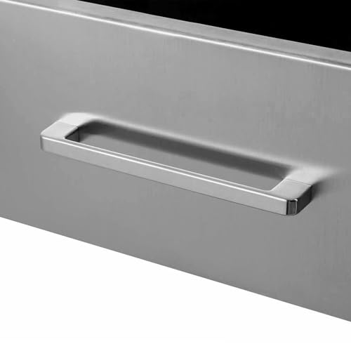 Image of Outdoor Kitchen Drawers,18 inch W x 23 inch H x 23 inch D Stainless Steel BBQ Triple Drawer, Flush Mount Access 3 Drawer for Outdoor Kitchen,BBQ Island