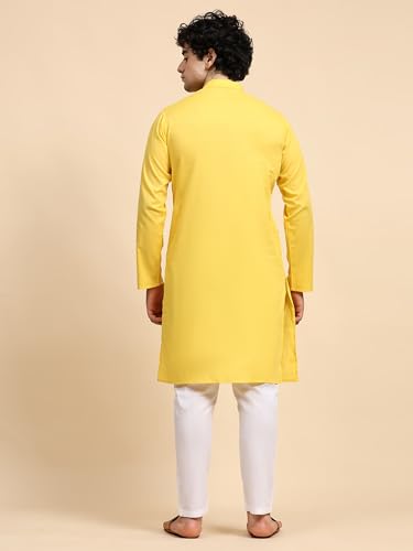 Image of SKAVIJ Men's Casual Kurta Pajama Set Regular Fit Traditional Dress Yoga Outfit