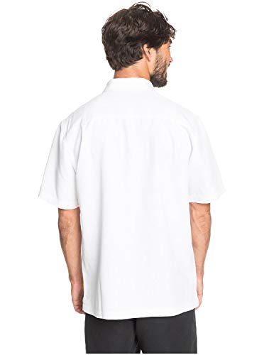 Quiksilver Kelpies Bay de tecido masculino, Branco, G