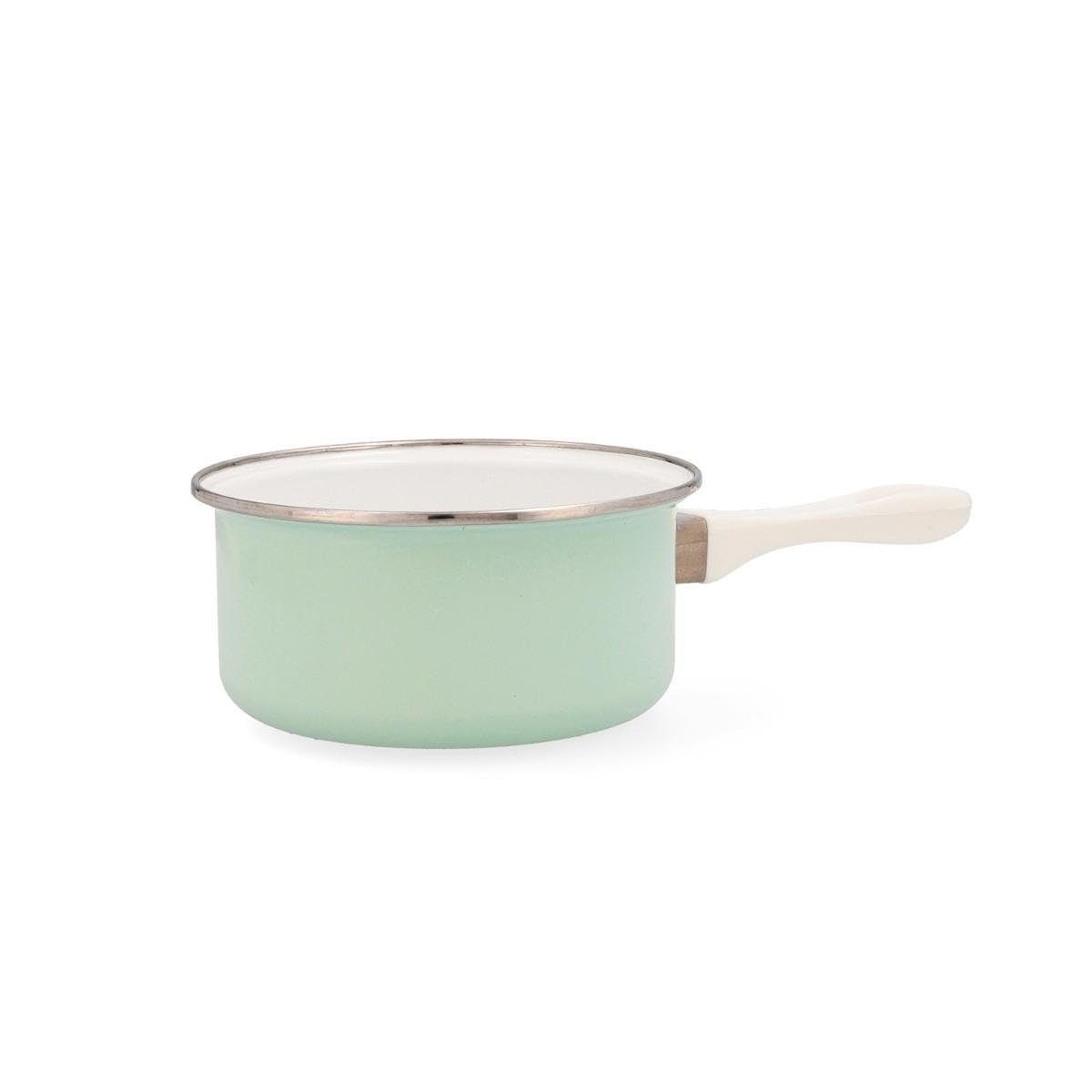 Quid Cocco Enamel Steel Saucepan 16cm - 1l Green