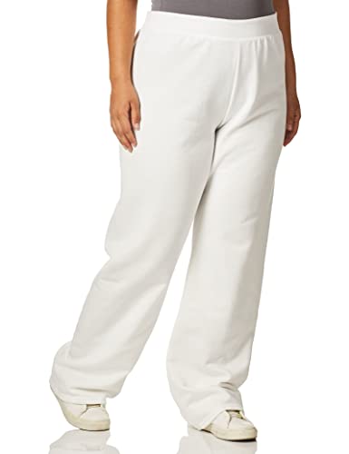 Image of Hanes Women's Sweatpants - EcoSmart Fleece Joggers - Open-Bottom Pocketless Pull-On Lounge Pants - Reg. & Petite Sizes