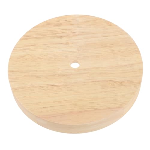 HOUDERCO Diy Lamp Base Light Parts Stand Wooden Round Table Lamp Base for Desk Home Office