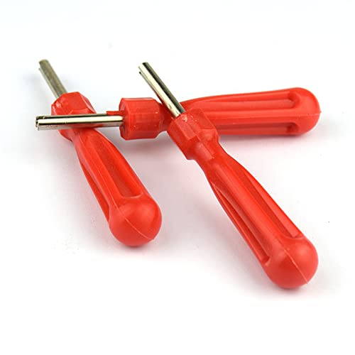 Image of lasenersm 6 Pieces Valve Core Remover Valve Remover Core Tool Valve Core Removal Tool Single Head Valve Remover Installer Repair Tool Tire Valve Stem Core Remover with Plastic Handle, Multicolor