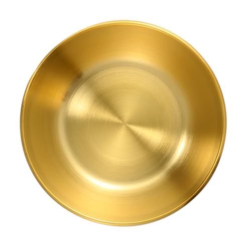 FUNOMOCYA Round Sauce Plate Small Stainless Steel Bowl Cooking Sauce Cup Mini Seasoning Dishes for Appetizers