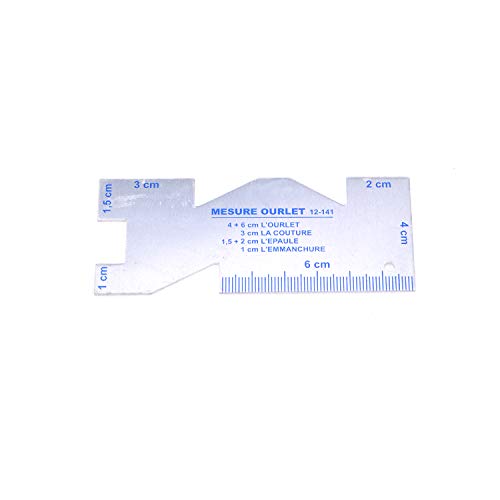 Semetall Metal Measuring Gauge 2Pack 3.9 Inch Measuring Seam Gauge Ruler for Quilting Grid Cutting Sewing Tailor DIY Craft,Silver
