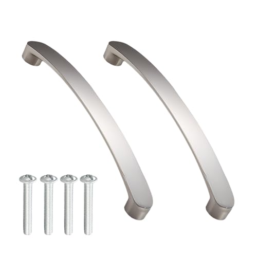 Image of 2 Pack Cabinet Pulls Brushed 5.04 Inch Drawer Pulls Aluminum Alloy Arch Kitchen Cabinet Handle and Pulls Cabinet Hardware for Dresser Cupboard Wardrobe Bathroom Kitchen