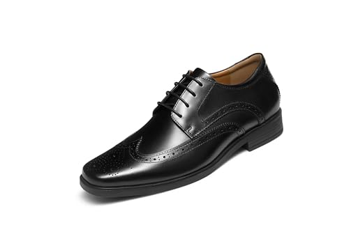 Mens Leather Oxford Shoes Formal Lace up Dress Shoes