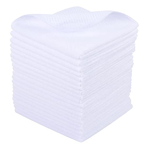 SINLAND Microfiber Dish Cloth Washing Cloths for Dishes Best Kitchen Cloths Cleaning Cloths Wash Cloth for Kitchen Poly Scour Side 12Inchx12Inch 20 Pack