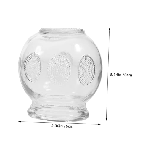 Juego de 5 ventosas de vidrio para terapia de ventosaterapia, masaje de vacío para alivio muscular corporal, terapia tradicional china con excelente conductividad térmica y diseño versátil miniatura 2