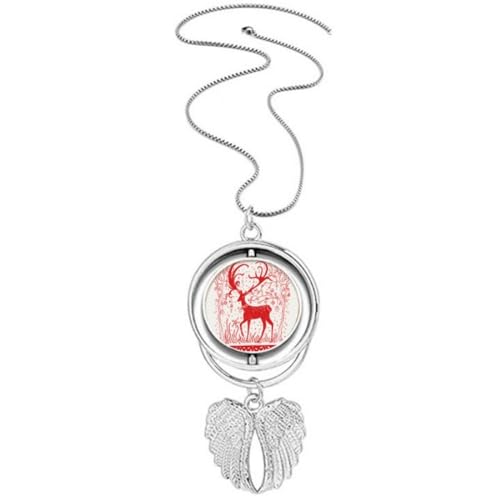 Collier ailes d'ange papier rouge symbole de liberté et d'amour