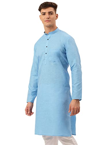 Image of Jompers Men's Cotton Ethnic Solid Kurta.