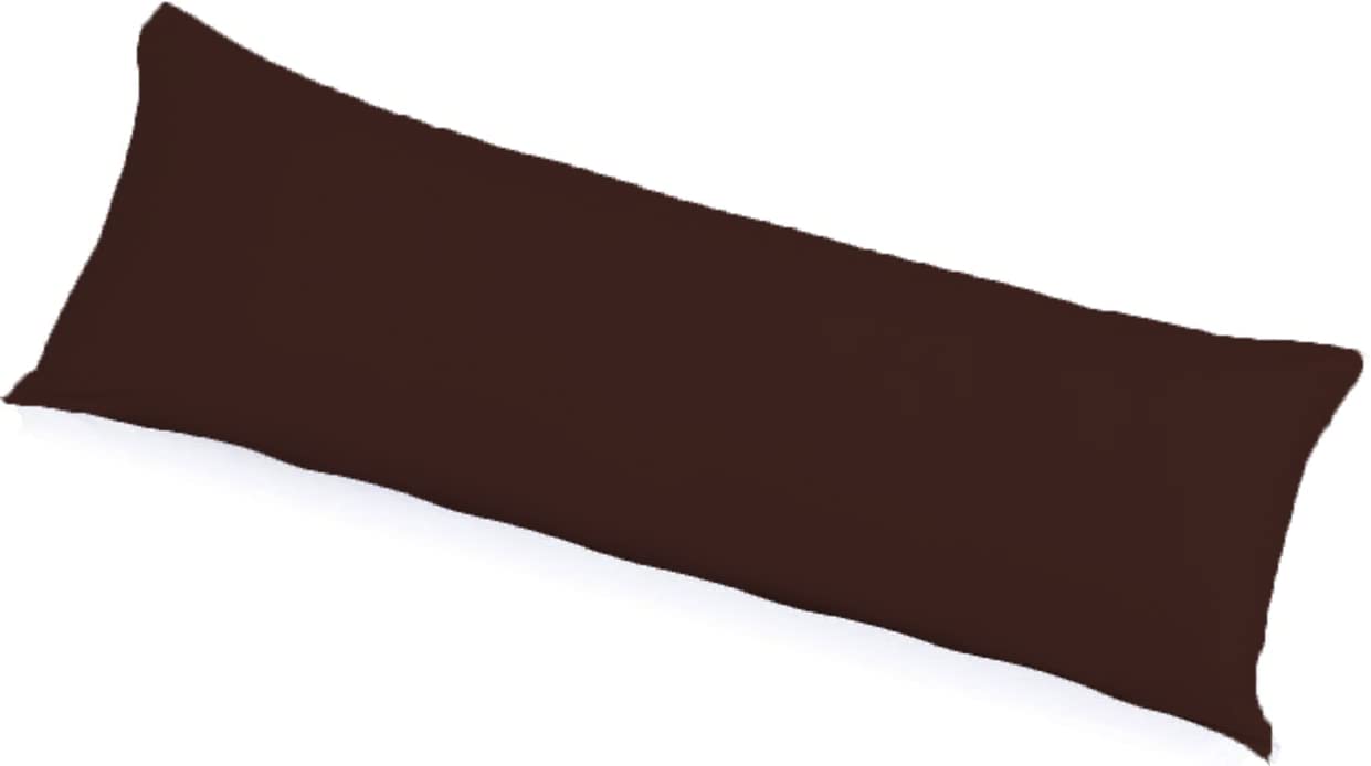 Dazzle Collection® Bolster Pillowcase Antiallergenic Back Neck Maternity Support Polycotton Double 4ft 6inches (137 cm x 50 cm) (54"x19") Machine Washable Pillow Case Only (Chocolate)