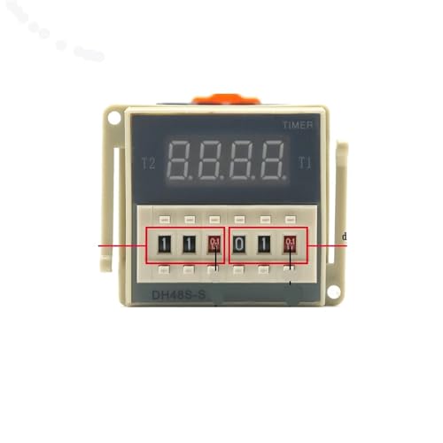 Relais temporisé programmable numérique DH48S-1Z 24V CC avec affichage LED de cycle