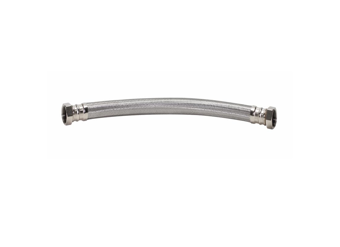 Fluidmaster B1H18 Water Heater Connector, Braided Stainless Steel - 3/4 Female Iron Pipe x 3/4 Female Iron Pipe, 18-Inch Length