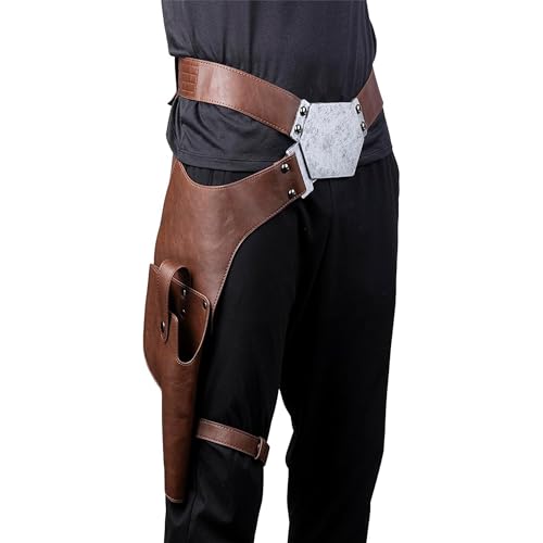 Luke Belt and Holster with Leather Leg Strap In Brown Color Star Wars Unisex Cosplay Costume Prop Halloween Accessory2