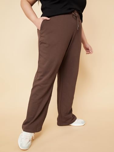 Image of Max Plus Size Women Solid Athleisure Track Pants, Regular Fit
