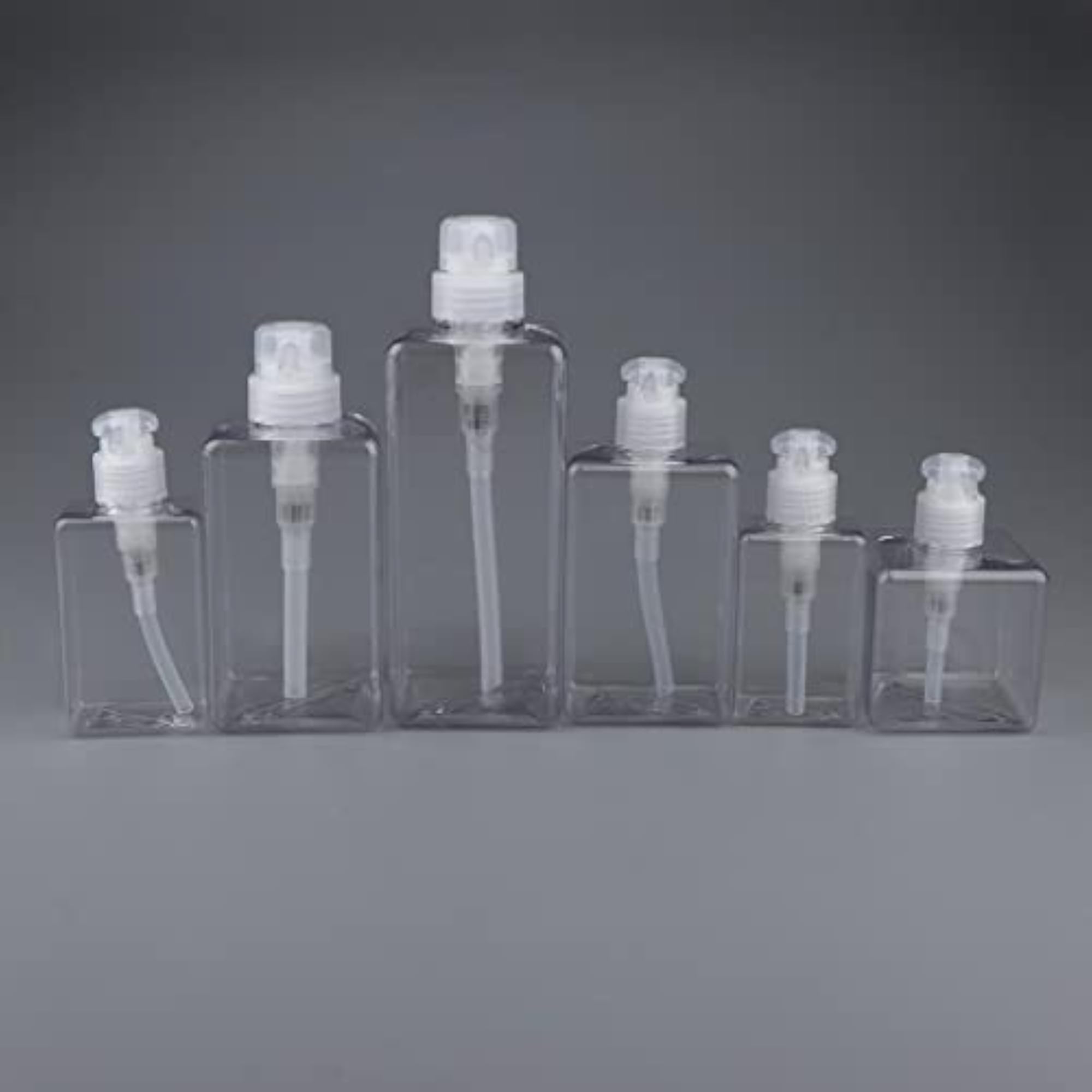 2Pcs Square Lotion Dispenser Bottle Vials