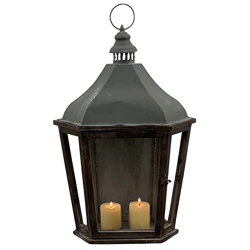 French Country Style Wall Lantern with Natural Weathered Finish